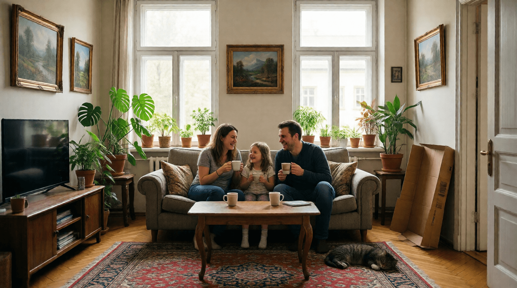 Nach drei Wochen haben wir uns in der neuen Wohnung schon richtig gut eingelebt.