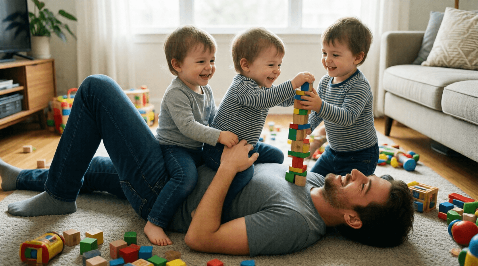 Mein Bruder geht so geduldig mit kleinen Kindern um, dass sie ihn sofort lieben.